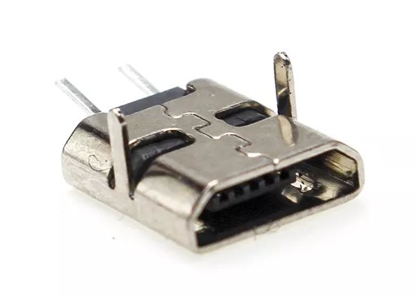 USB-micro connector female horizontaal type 14 PCB